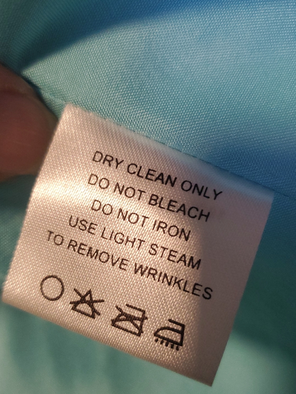 Azazie Strapless High-Low Chiffon Dress in Turquoise Blue, Size M - Picture 10 of 12